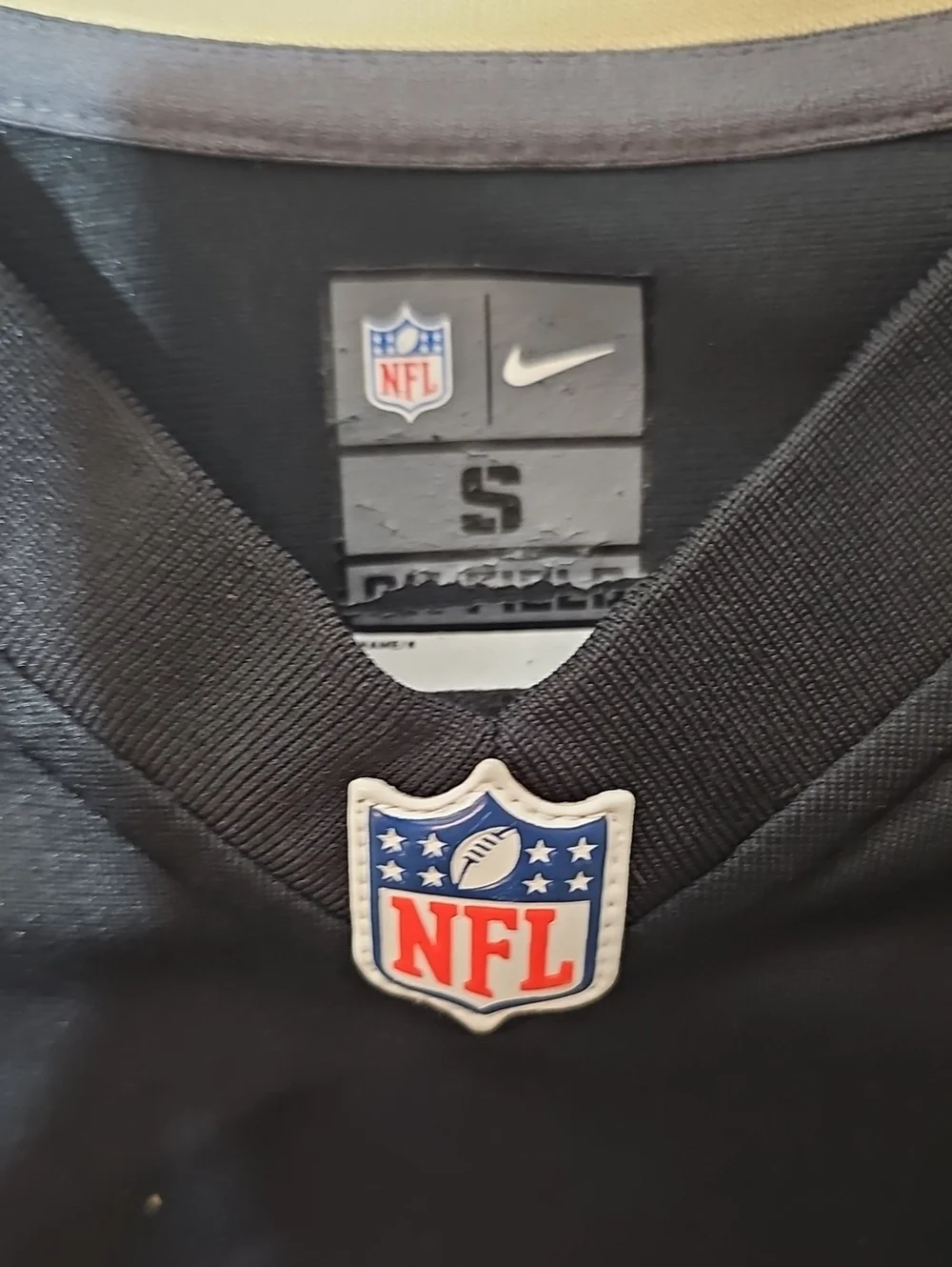 Nike Black and Gold Kids Football Jersey #9 Brees